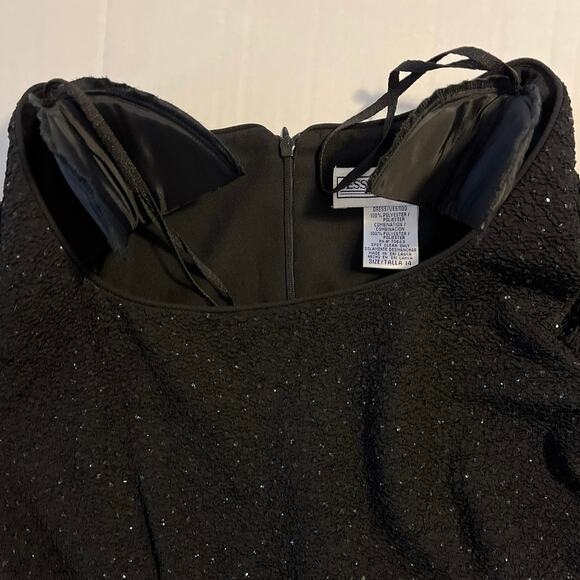 Jessica Howard Bling Black Dress Womens Size 14 Holiday Party New Years Sparkle - Picture 10 of 13